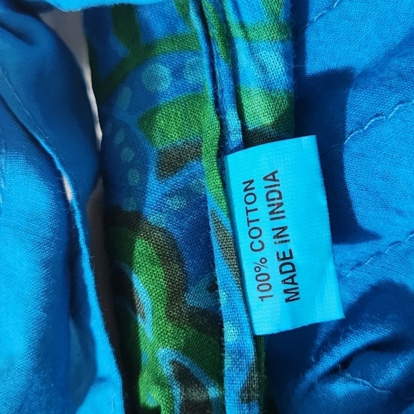 Women's Blue Textured Asymmetrical Wide Leg Shoulder Tie Pockets Jumpsuit Romper - Picture 14 of 14